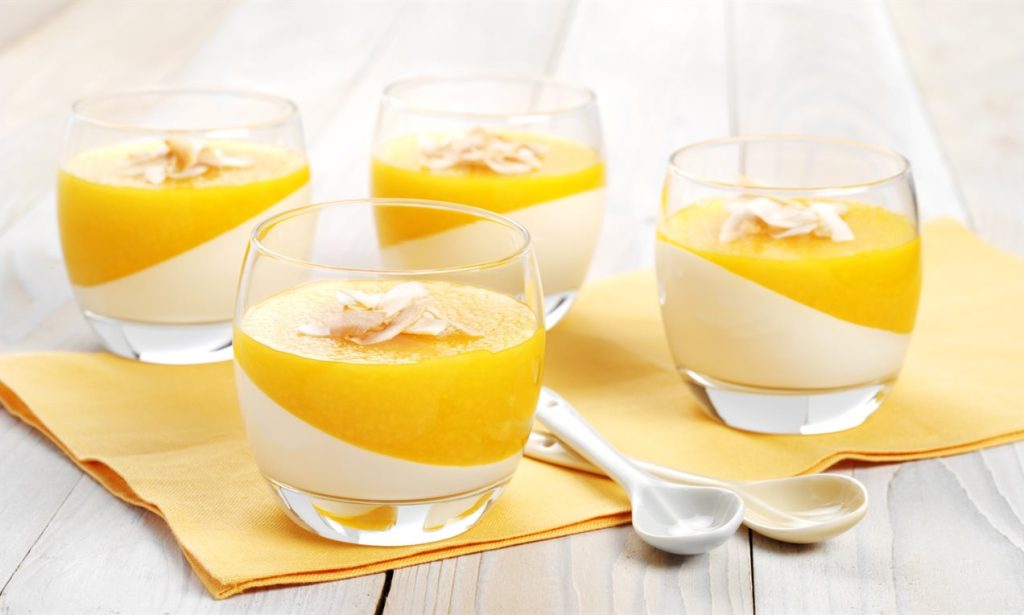 Coconut, White Chocolate and Mango Jellies Recipe